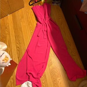 Chic Pink Sleeveless Jumpsuit